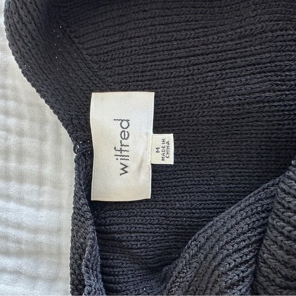 Wilfred Black Bodycon Knit Mid Length Dress Size M - Picture 3 of 3